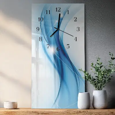 Verticale moderne glazen wandklok Patroon