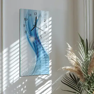 Verticale moderne glazen wandklok Patroon