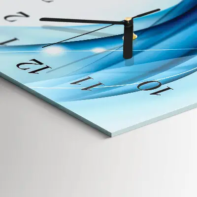 Verticale moderne glazen wandklok Patroon