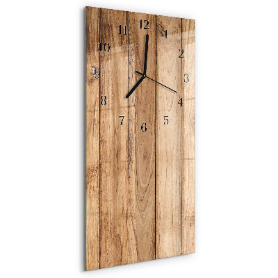 Decoratieve glazen klok verticaal Hout