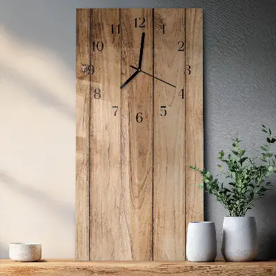 Decoratieve glazen klok verticaal Hout