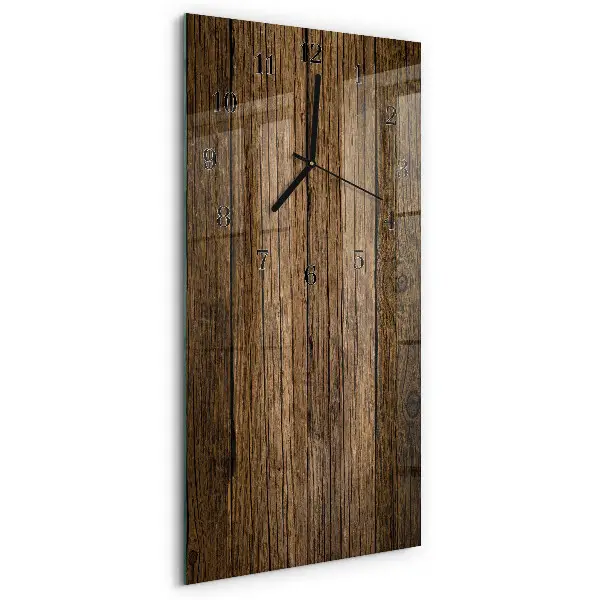 Decoratieve glazen klok verticaal Hout