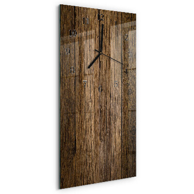 Decoratieve glazen klok verticaal Hout