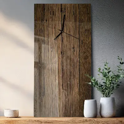 Decoratieve glazen klok verticaal Hout