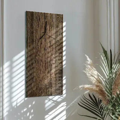 Decoratieve glazen klok verticaal Hout