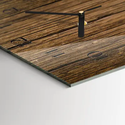 Decoratieve glazen klok verticaal Hout