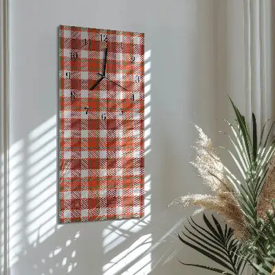 Verticale rechthoekige glazen wandklok Netto