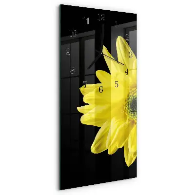 Decoratieve glazen klok verticaal Bloem