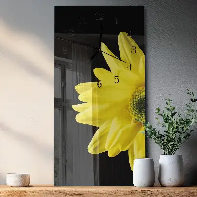 Decoratieve glazen klok verticaal Bloem