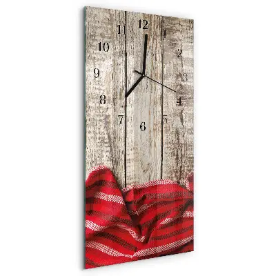 Verticale moderne glazen wandklok Tafelkleed
