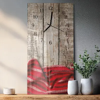 Verticale moderne glazen wandklok Tafelkleed