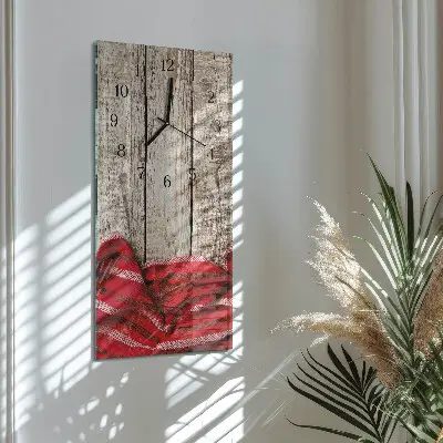 Verticale moderne glazen wandklok Tafelkleed