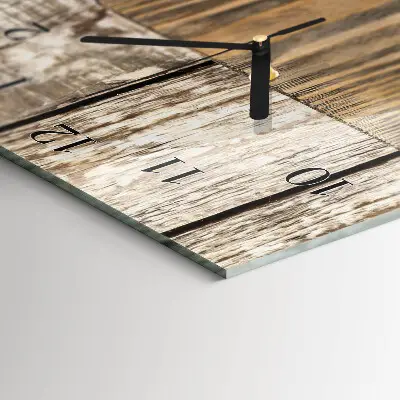 Verticale moderne glazen wandklok Snijplanken