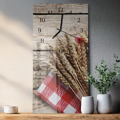 Verticale moderne glazen wandklok Korrel