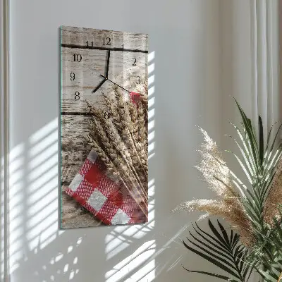 Verticale moderne glazen wandklok Korrel