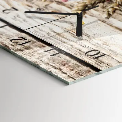 Verticale moderne glazen wandklok Korrel