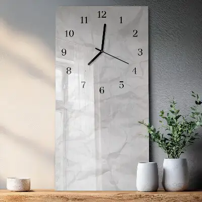 Verticale moderne glazen wandklok Papier