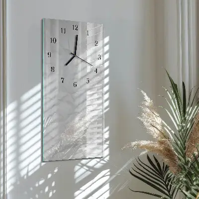 Verticale moderne glazen wandklok Papier