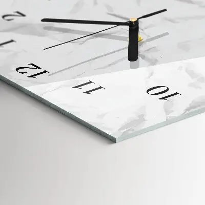 Verticale moderne glazen wandklok Papier