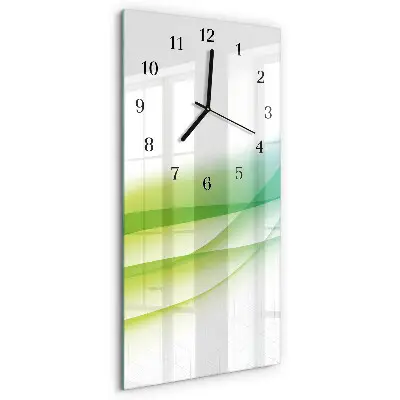 Verticale rechthoekige glazen wandklok Patroon