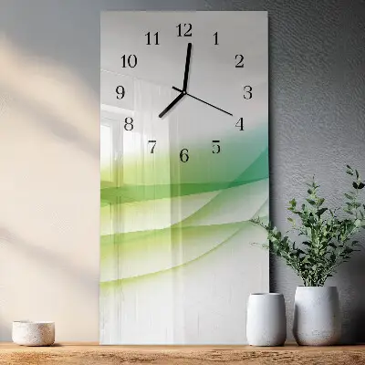 Verticale rechthoekige glazen wandklok Patroon
