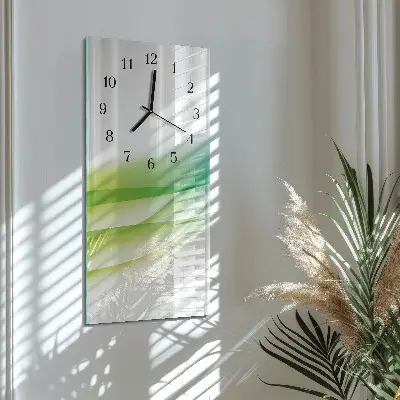 Verticale rechthoekige glazen wandklok Patroon