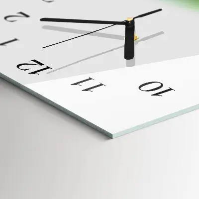 Verticale rechthoekige glazen wandklok Patroon