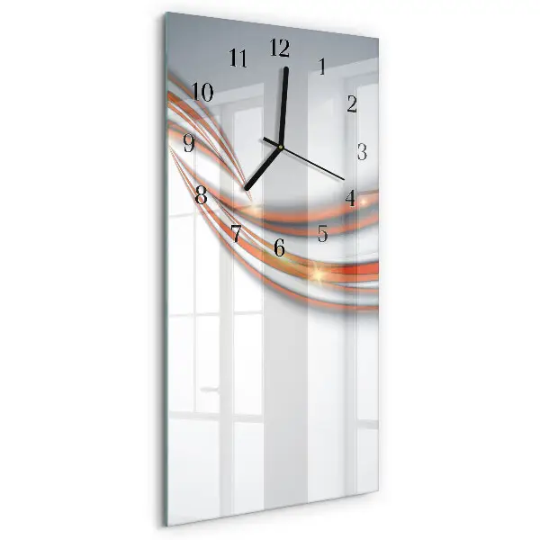 Verticale moderne glazen wandklok Patroon