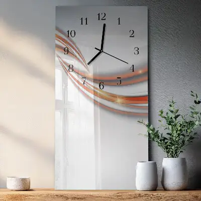 Verticale moderne glazen wandklok Patroon