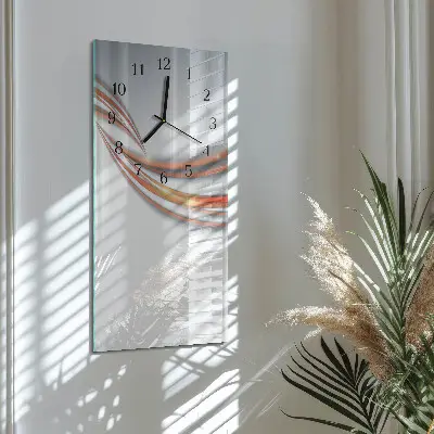 Verticale moderne glazen wandklok Patroon
