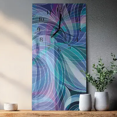 Decoratieve glazen klok verticaal Abstractie
