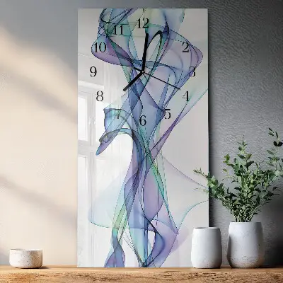 Verticale rechthoekige glazen wandklok Patroon