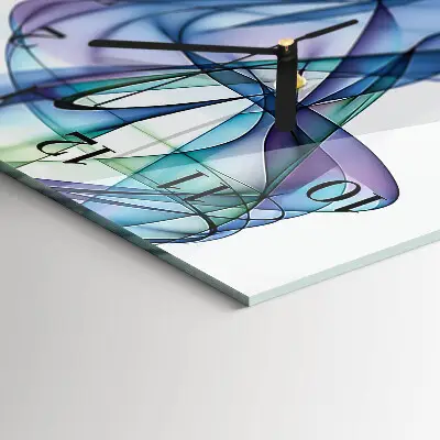 Verticale rechthoekige glazen wandklok Patroon