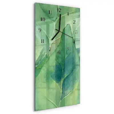Decoratieve glazen klok verticaal Bladeren