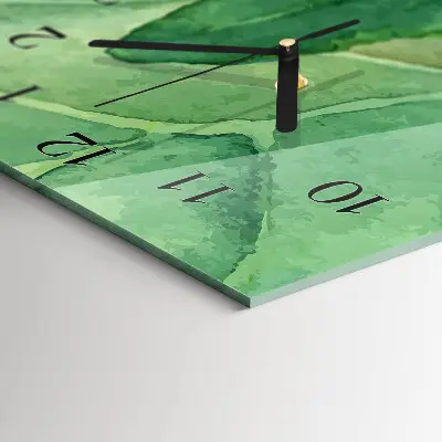 Decoratieve glazen klok verticaal Bladeren