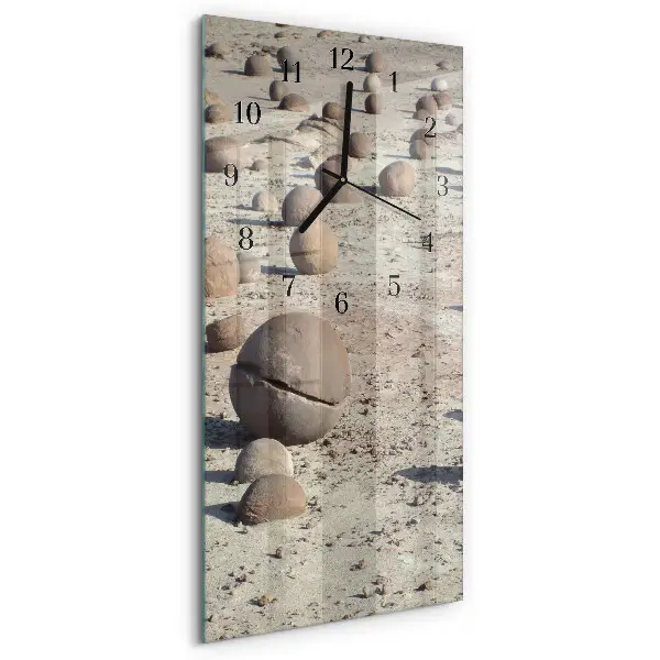 Decoratieve glazen klok verticaal Strandstenen