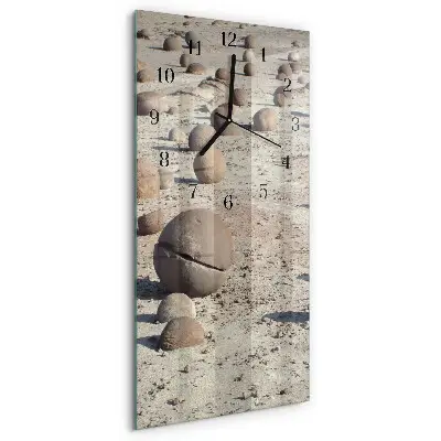 Decoratieve glazen klok verticaal Strandstenen