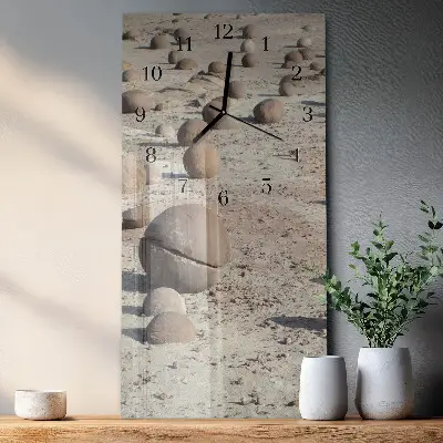 Decoratieve glazen klok verticaal Strandstenen