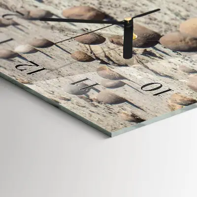 Decoratieve glazen klok verticaal Strandstenen
