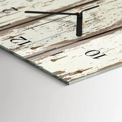 Glazen klok verticaal Houten planken