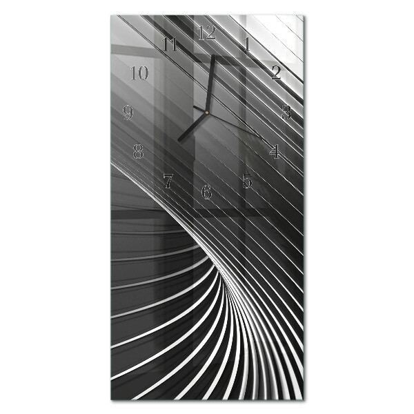 Verticale moderne glazen wandklok Hawaiiaanse bloemen