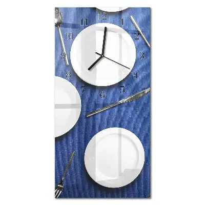 Decoratieve glazen klok verticaal Paarse golven