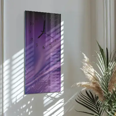 Decoratieve glazen klok verticaal Paarse golven