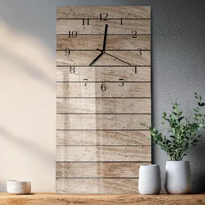 Rechthoekige glas klok verticaal Hout