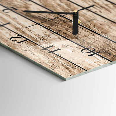 Rechthoekige glas klok verticaal Hout