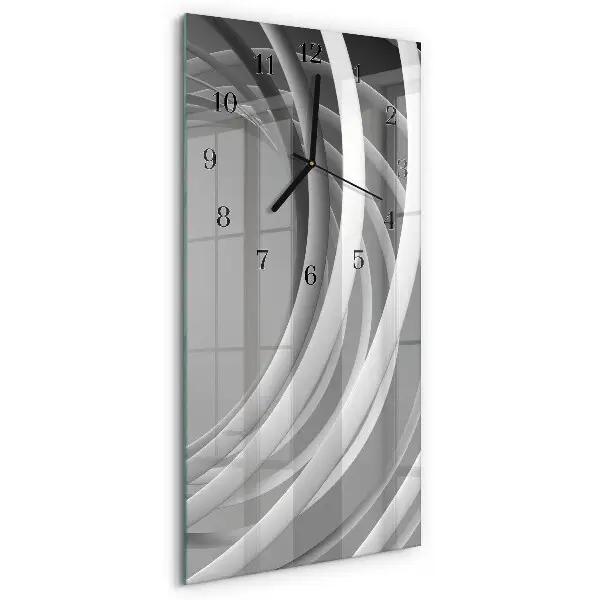 Decoratieve glazen klok verticaal Abstracte cirkels