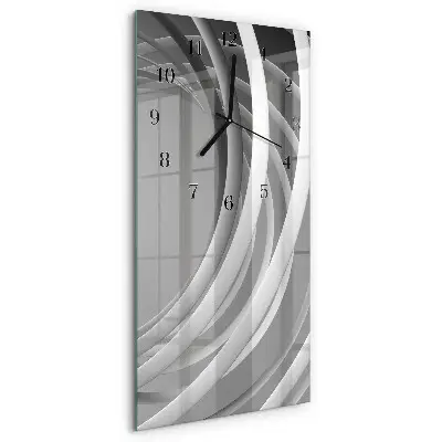 Decoratieve glazen klok verticaal Abstracte cirkels