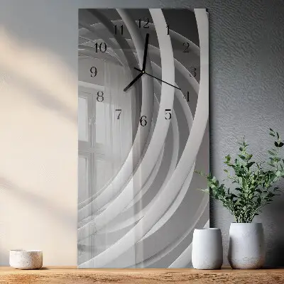 Decoratieve glazen klok verticaal Abstracte cirkels