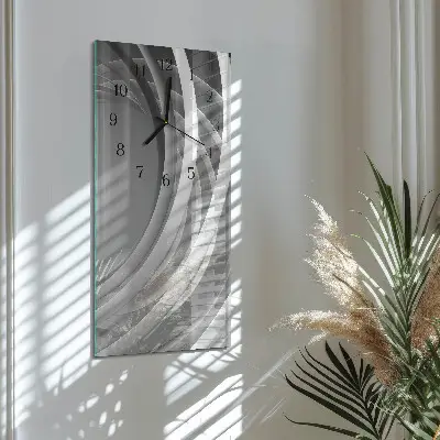 Decoratieve glazen klok verticaal Abstracte cirkels