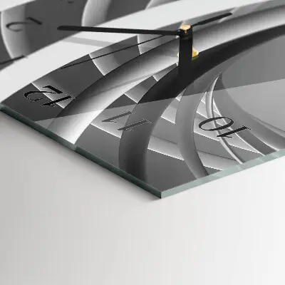 Decoratieve glazen klok verticaal Abstracte cirkels